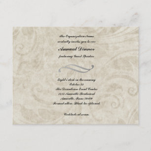 Vintages Parchment Design Dinner Einladung