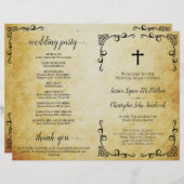 Vintages Parchment Hochzeitsfeier (Vorne/Hinten)