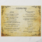 Vintages Parchment Hochzeitsfeier (Rückseite)