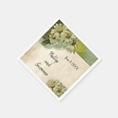 Vintages Parchment und Tageszeitenheirat Serviette (Ecke)
