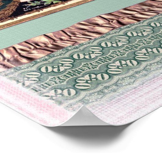 Vintages Parfüm-Label-Poster Poster (Ecke)