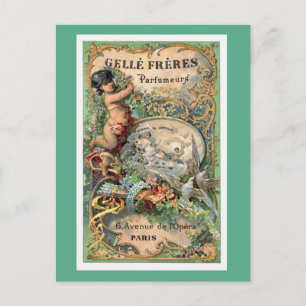 Vintages Parfume-Label Postkarte