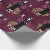 Vintages Paris Burgund und Imitate Geschenkpapier (Ecke)