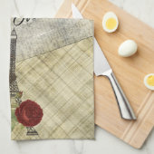 Vintages Paris-Design Geschirrtuch (Viertel Falte)