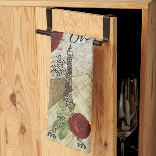 Vintages Paris-Design Geschirrtuch (Drittel gefaltet)