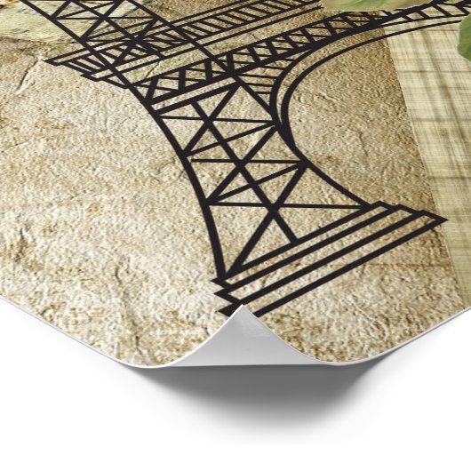 Vintages Paris-Design Poster (Ecke)