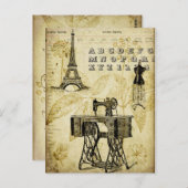 Vintages PARIS Eiffelturm Dress Form Postkarte (Vorne/Hinten)