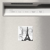 Vintages Paris-Eiffelturm-Label Magnet (In Situ (Geschirrspüler))