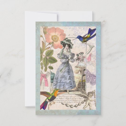 Vintages Paris für Brautparty oder Geburtstag Einladung (Vorderseite)