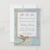 Vintages Paris für Brautparty oder Geburtstag Einladung (Rückseite)