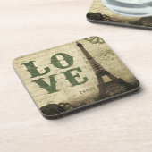 Vintages Paris Getränkeuntersetzer (Linke Seite)