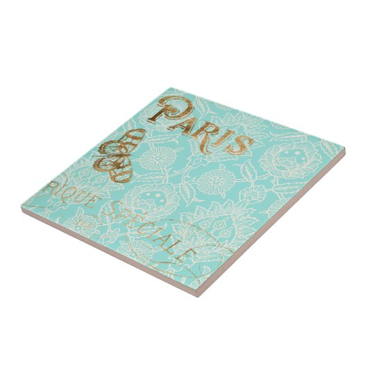 Vintages Paris-Gold-Design Fliese (Seite)