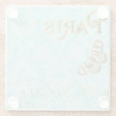 Vintages Paris-Gold-Design Glasuntersetzer (Rückseite)