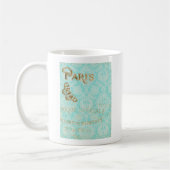 Vintages Paris-Gold-Design Kaffeetasse (Links)
