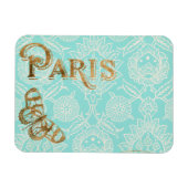 Vintages Paris-Gold-Design Magnet (Horizontal)