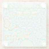 Vintages Paris-Gold-Design mit Schmetterling Glasuntersetzer (Rückseite)