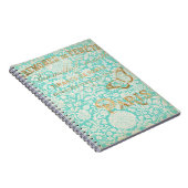 Vintages Paris-Gold-Design mit Schmetterling Notizblock (Rechte Seite)