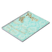 Vintages Paris-Gold-Design Notizblock (Linke Seite)