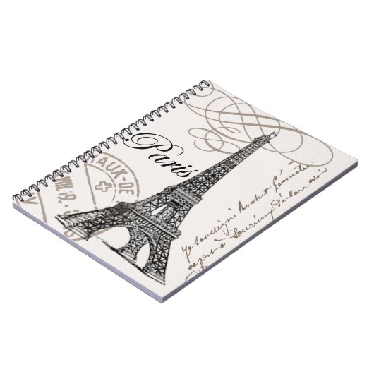 Vintages Paris… Notizbuch Notizblock (Linke Seite)