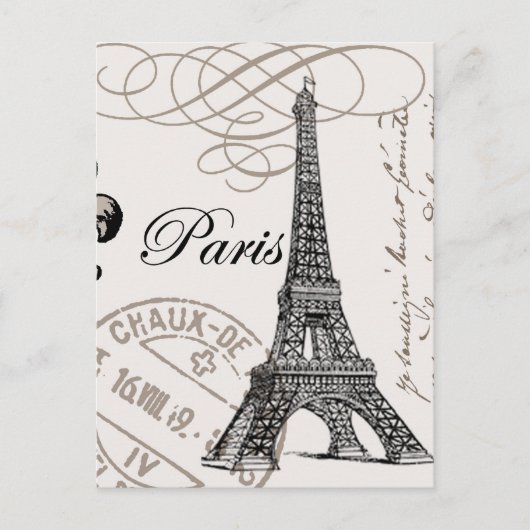 Vintages Paris...Postkarte Postkarte (Vorderseite)