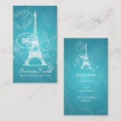 Vintages Paris Postkarte Visitenkarte (Vorne/Hinten)