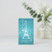 Vintages Paris Postkarte Visitenkarte (Stehend Vorderseite)