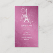 Vintages Paris-Postkarten-Rosa Visitenkarte (Rückseite)