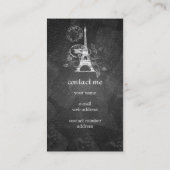 Vintages Paris-Postkarten-Schwarzes Visitenkarte (Rückseite)