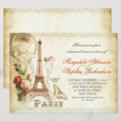 Vintages PARIS Probe Dinner Einladungen (Vorne/Hinten)