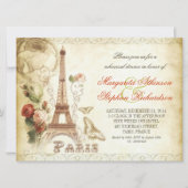 Vintages PARIS Probe Dinner Einladungen (Vorderseite)
