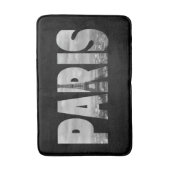 Vintages Paris und Eiffelturm Badematte (Vorderseite Vertikal)