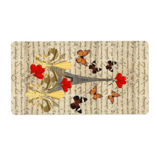 Vintages Paris und Schmetterlinge (Vorne)