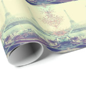 Vintages Paris-Verpackungs-Papier Geschenkpapier (Rolleneckpunkt)