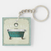 Vintages Pariser Bad Schlüsselanhänger (Rückseite)