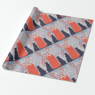 Vintages Pariser Buchcover Geschenkpapier