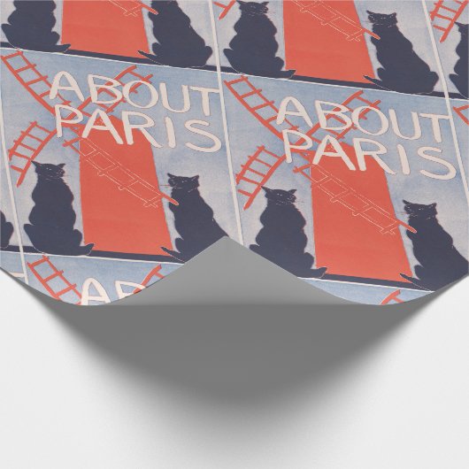 Vintages Pariser Buchcover Geschenkpapier (Ecke)