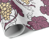 Vintages Pariser Burgund und Goldgräberweine Geschenkpapier (Rolleneckpunkt)