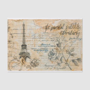 Vintages Pariser Collage-Muster Seidenpapier
