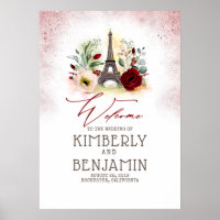 Vintages Pariser Eiffelturm Hochzeitssymbol
