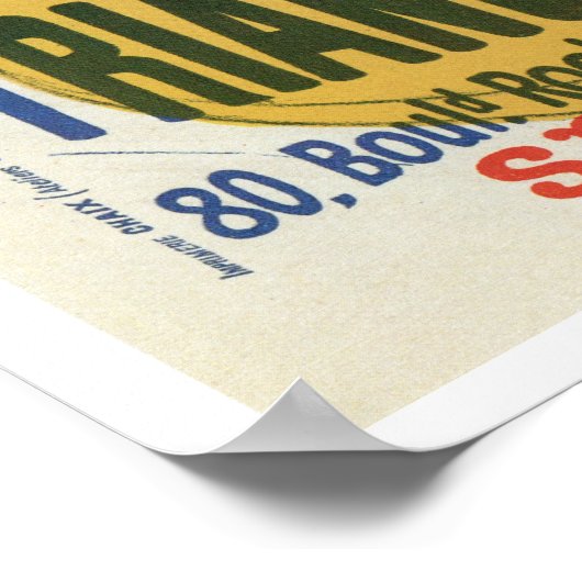 Vintages Pariser Gartenkonzert Trianon Poster (Ecke)