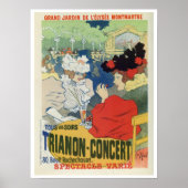 Vintages Pariser Gartenkonzert Trianon Poster (Vorne)