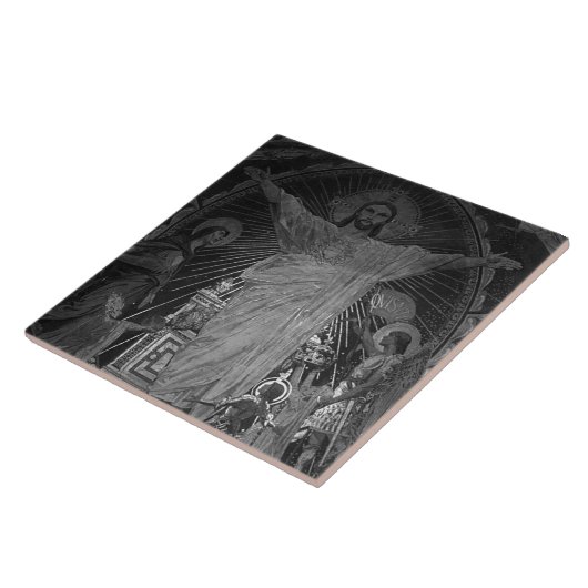 Vintages Pariser Hauptmosaik Fliese (Seite)