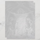 Vintages Pariser Hauptmosaik Sacred Heart jesus (Vorne/Hinten)