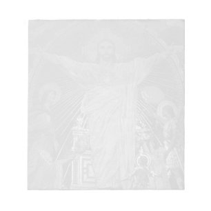 Vintages Pariser Hauptmosaik Sacred Heart jesus Notizblock