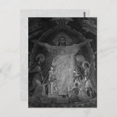 Vintages Pariser Hauptmosaik Sacred Heart jesus Postkarte (Vorne/Hinten)