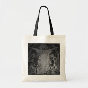 Vintages Pariser Hauptmosaik Sacred Heart jesus Tragetasche