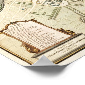 Vintages Pariser Kartenposter Poster (Ecke)