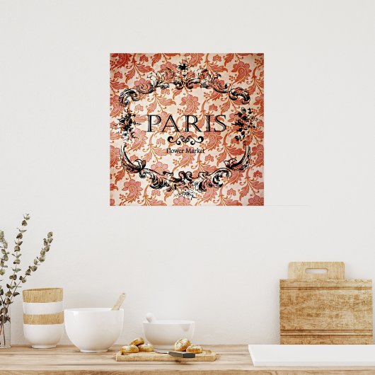 Vintages Pariser Marktplakat Poster (Küche)