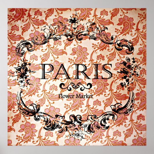 Vintages Pariser Marktplakat Poster (Vorne)