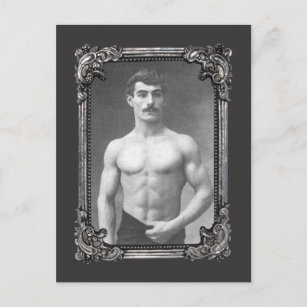 Vintages Pariser Muskel Postkarte